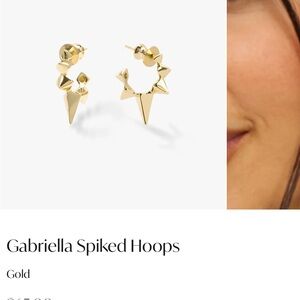 Gabriella Gold Spiked Hoop Earrings